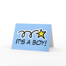 男の子です – ベビー用のグリーティングカード生まれたばかりのです