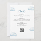 男の子です!ホットエアバルーン一体型ベビーシャワー 招待状 (裏面)