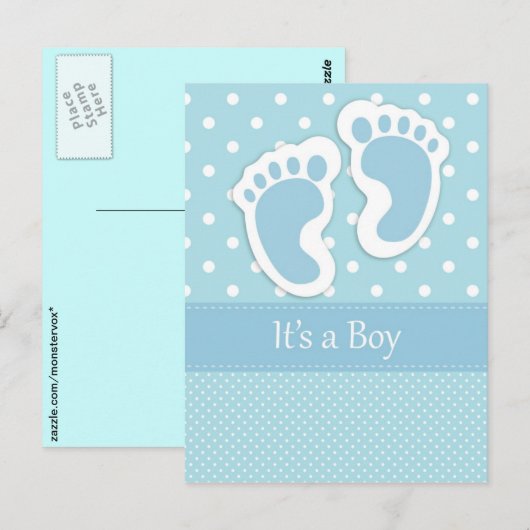 男の子です ポストカード (正面/裏面)