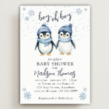 男の子で冬の赤ちゃんシャワー