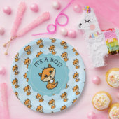 男の子で小さなキツネの男の子のシャワー ペーパープレート (パーティー)