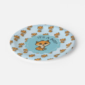 男の子で小さなキツネの男の子のシャワー ペーパープレート (アングル)