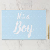 男の子で水玉模様のライトブルーの性別が明らかに ペーパーパッド (インサイチュ)