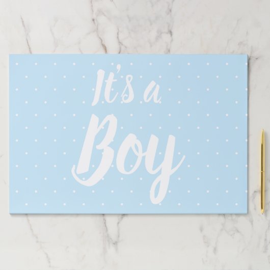 男の子で水玉模様のライトブルーの性別が明らかに ペーパーパッド (インサイチュ)