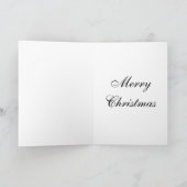 男の子とのクリスマスの挨拶は女の子を抱き締めます シーズンカード (内部)