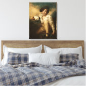 男の子とウサギ， c.1814 キャンバスプリント (インサイチュ (寝室))