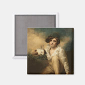 男の子とウサギ， c.1814 マグネット (正面/裏面)