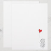 男の子とバルーンのレターヘッド (正面/裏面)