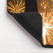 男の子とパパ（旗と花火） マウスパッド (コーナー)