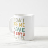 男の子と女の子が二人いる私を怖がらせることはできないおもしろい コーヒーマグカップ (正面左)