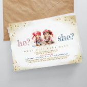 男の子と女の子が赤ん坊シャワーを明かす海賊 招待状