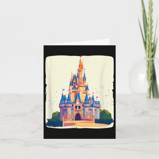 男の子と女の子のためのクールな魔法の王国城のコスチューム カード (正面)