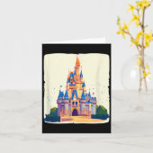 男の子と女の子のためのクールな魔法の王国城のコスチューム カード (黄色い花)