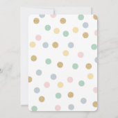 男の子と女の子のためのテディコアラ赤ちゃんシャワーテンプレート 招待状 (裏面)