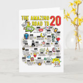 男の子と女の子のための20誕生日カード カード (黄色い花)