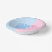 男の子と女の子の性別が赤ちゃんのシャワーベビー足 ペーパーボウル (傾斜あり)