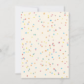 男の子と女の子の恐竜の誕生日パーティー 招待状 (裏面)