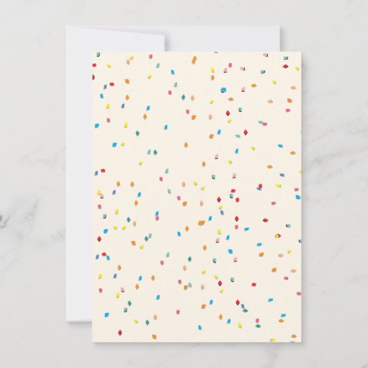 男の子と女の子の恐竜の誕生日パーティー 招待状 (裏面)