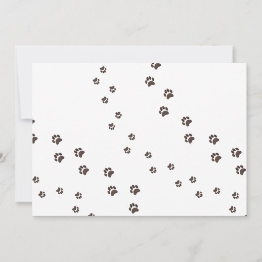 男の子と女の子の獣医学をテーマにした子供のパーティー 招待状 (裏面)