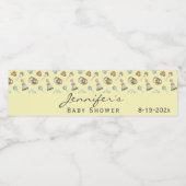 男の子と女の子の黄色かわいい赤ちゃんシャワー ペットボトルラベル (シングルラベル)