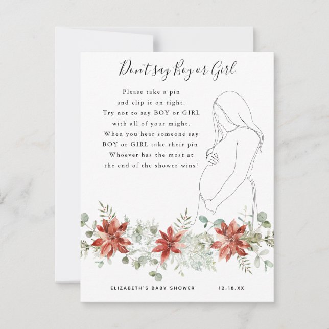 男の子と女の子を言うな |赤ちゃんシャワーゲーム (正面)