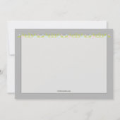 男の子と女の子ツインズグレーベビーシャワー招待状 招待状 (裏面)