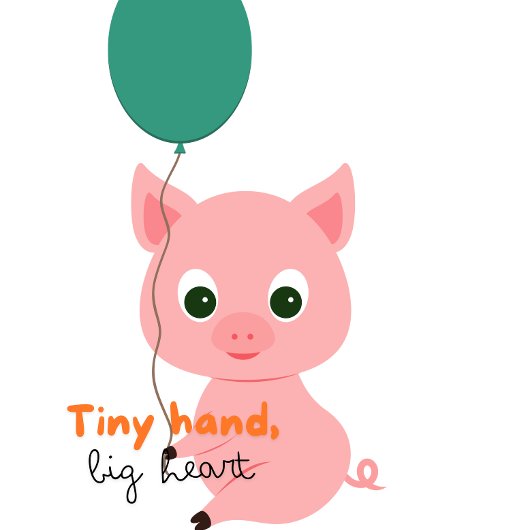 男の子と女の子10代のかわいい豚グラフィックプリントTシャツ Tシャツ