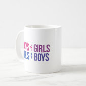 男の子と女の子 女の子と男の子 コーヒーマグカップ (正面左)