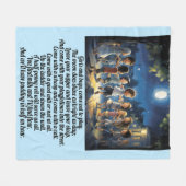 男の子と女の子 – 子供部屋韻フリースブランケット フリースブランケット (正面(横))