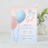 男の子と女の子WhatベビーBe Baby Shower 招待状 (スタンド正面)