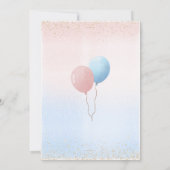 男の子と女の子WhatベビーBe Baby Shower 招待状 (裏面)