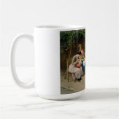 男の子と海女のおしゃべりフレンドリー コーヒーマグカップ (左)