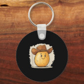 男の子と男の子のための西の帽子とカウボーイの田堵衣装 キーホルダー (正面)