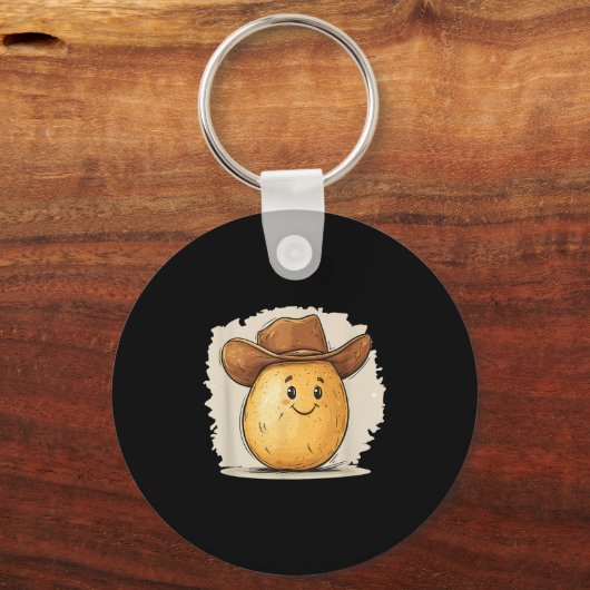男の子と男の子のための西の帽子とカウボーイの田堵衣装 キーホルダー (正面)