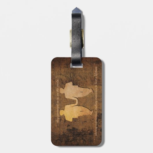 男の子と男の子のグルームズ結婚ゲイのギフト荷物タグ ラゲッジタグ (裏面縦)