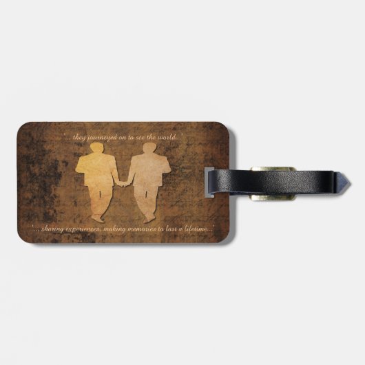 男の子と男の子のグルームズ結婚ゲイのギフト荷物タグ ラゲッジタグ (裏面横)