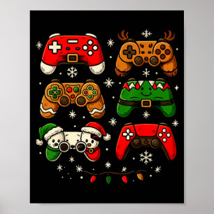 男の子と男性のためのオタククリスマスTシャツ、Xmasゲーミングコーデ ポスター