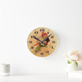 男の子と雪だるま ラウンド壁時計 (ホーム)