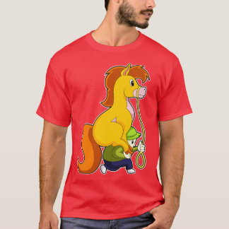 男の子と馬 Tシャツ