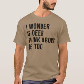 男の子と鹿おもしろいの笑わされる狩りシャツ Tシャツ (正面)
