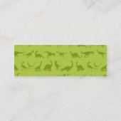 男の子にかわいい緑の恐竜の柄 スキニー名刺 (裏面)