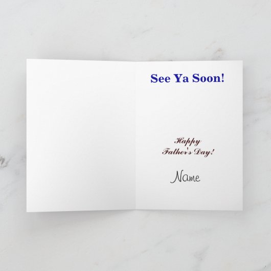 男の子には父親のデイカーカスタマイズドを期待！ カード (内部)