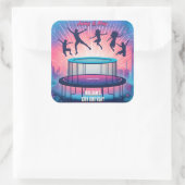 男の子にトランポリンクールパーク13歳の誕生日 スクエアシール (バッグ)