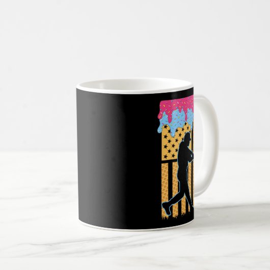 男の子にドリップを販売アイスクリームアメリカ国旗Juの4th コーヒーマグカップ (正面右)