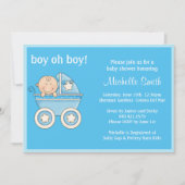 男の子のああベビーシャワーの招待状 招待状 (正面)