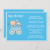 男の子のああベビーシャワーの招待状 招待状 (正面/裏面)