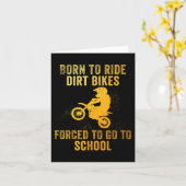 男の子のおもしろい女の子のためのダートバイクアートMotocross dirt カード (黄色い花)