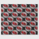 男の子のおもちゃの赤いスポーツ・カー ラッピングペーパー (フラット)