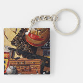 男の子のおもちゃの静物画 キーホルダー (裏面)