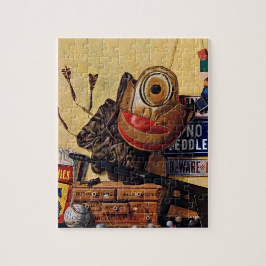 男の子のおもちゃの静物画 ジグソーパズル (縦)